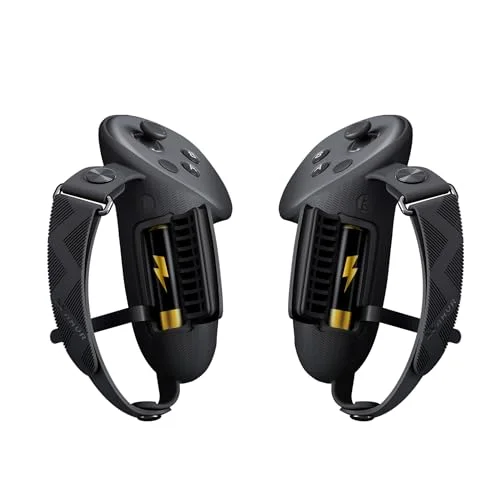 Amvr Upgraded Controller Grips Cover Compatible With Meta/oculus Quest 3s/quest 3 Accessories, With Battery Opening Cover and Knuckle Straps Protector