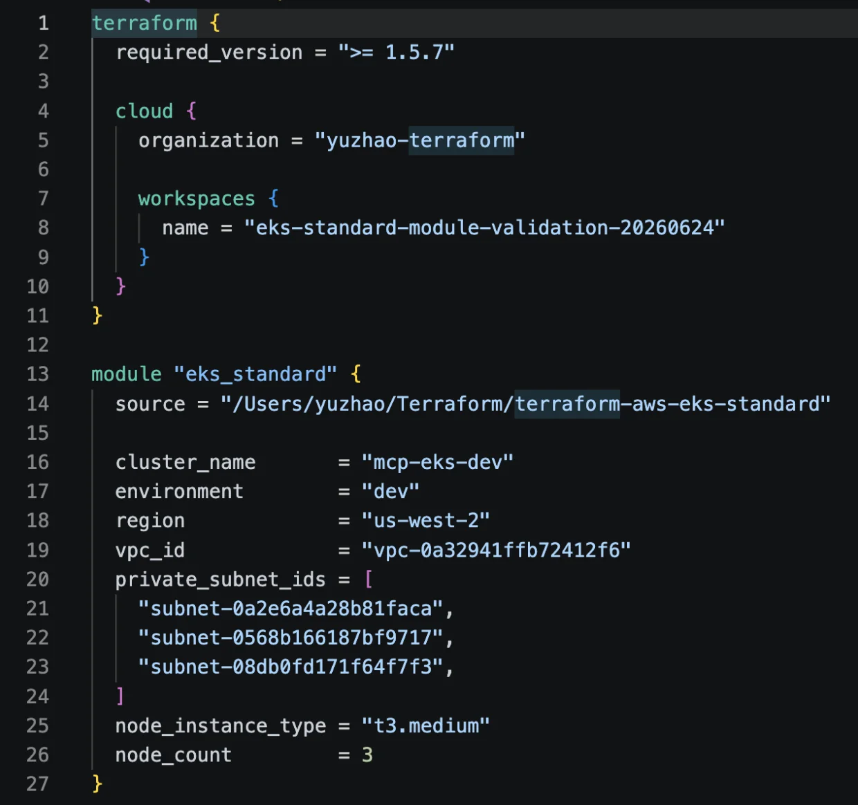 Sample source code generated by the MCP server: