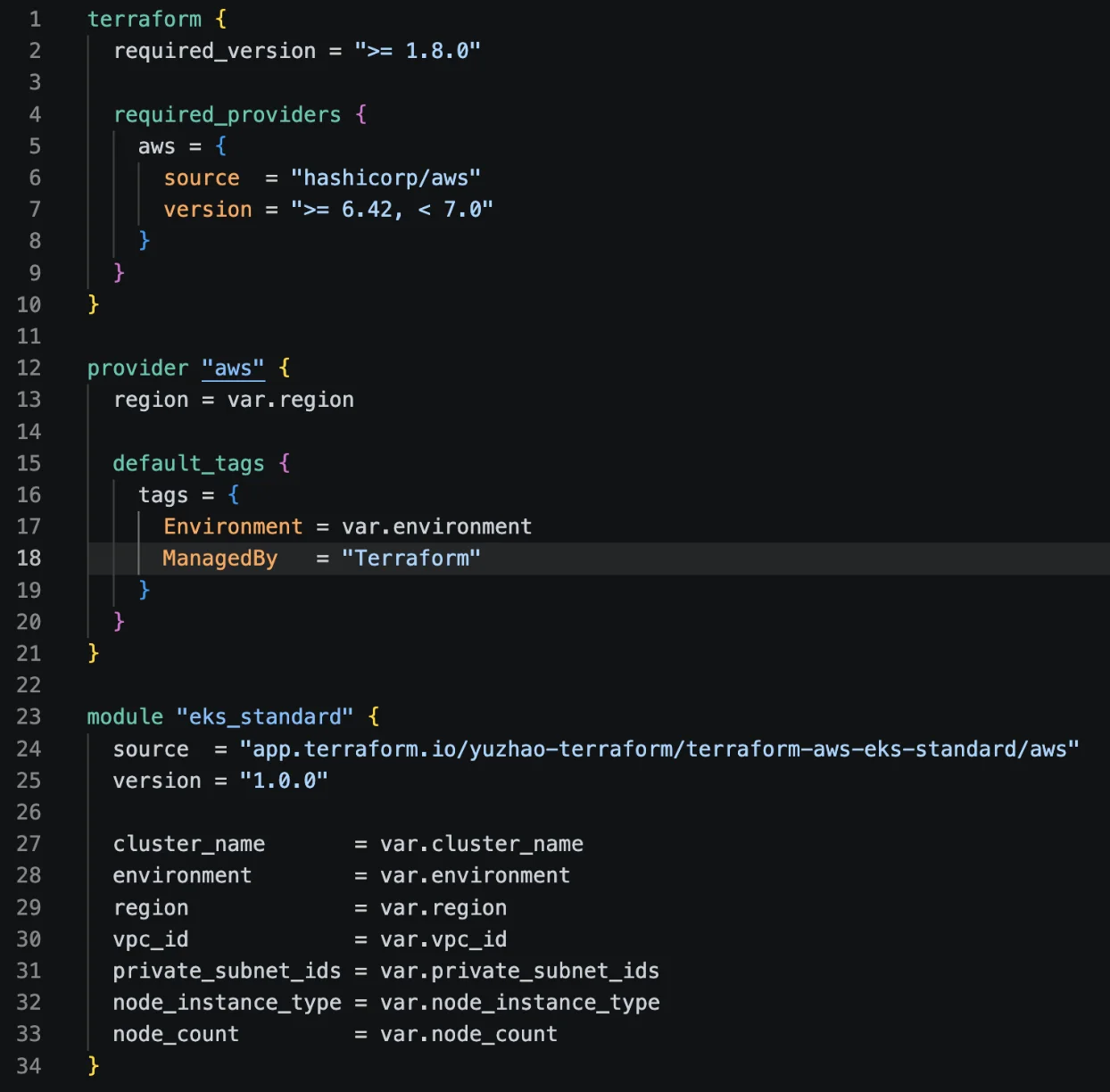Sample source code generated by the MCP server: