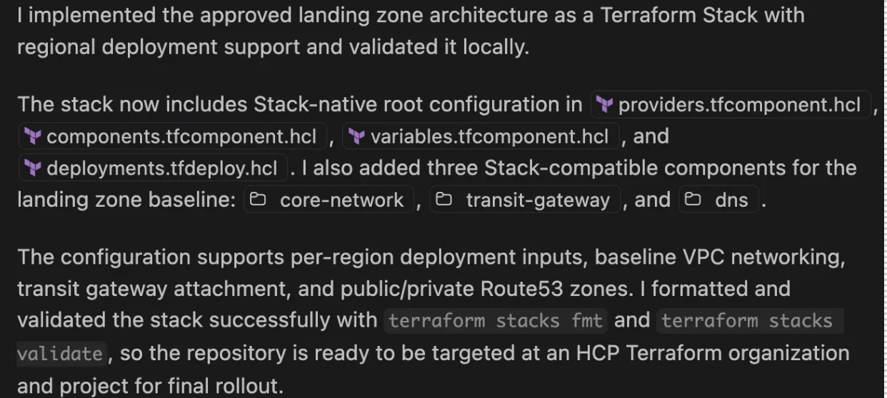 MCP server response