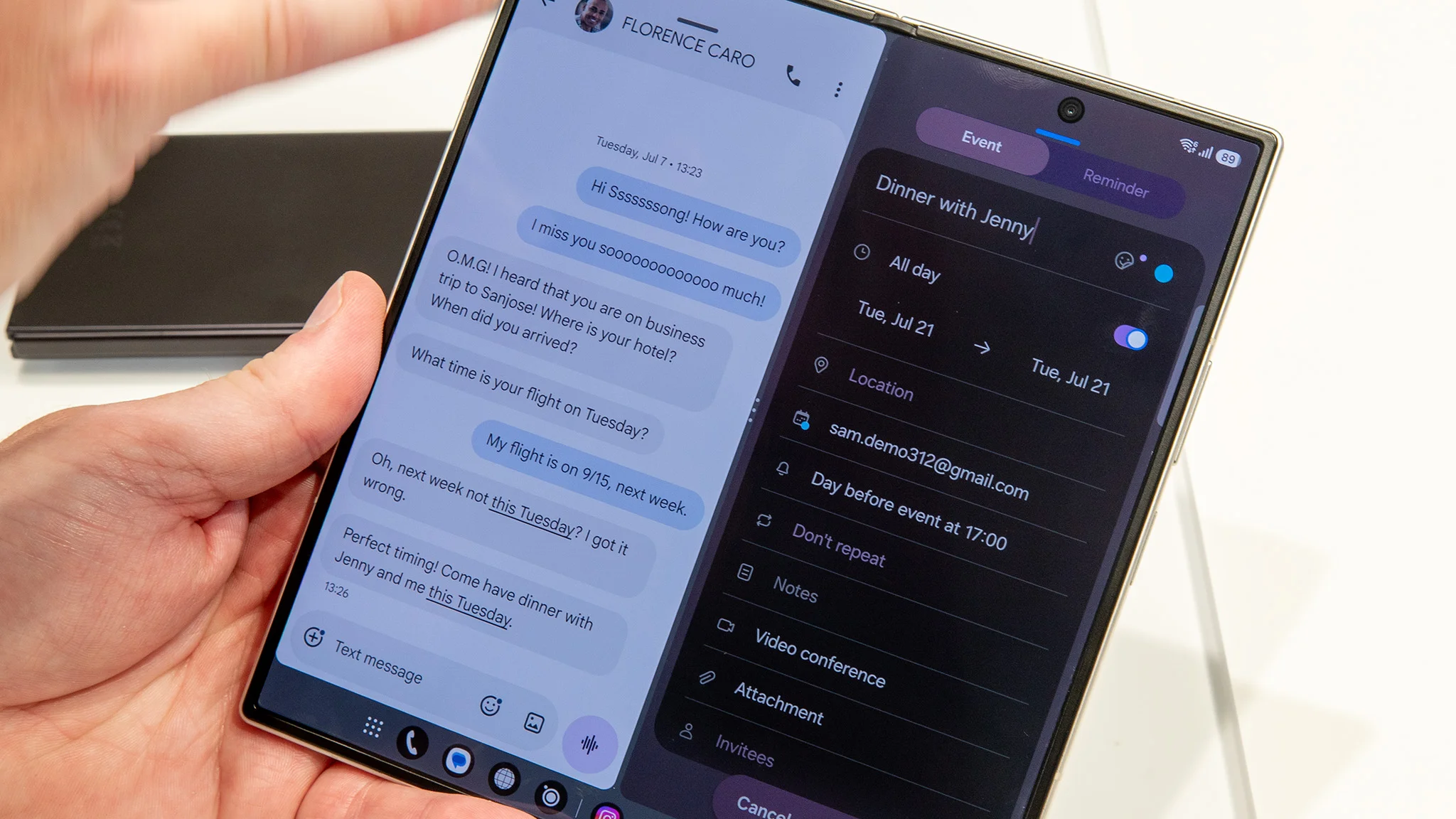 New Galaxy AI and Gemini Task Automation features on the Samsung Galaxy Z Fold 8 Ultra