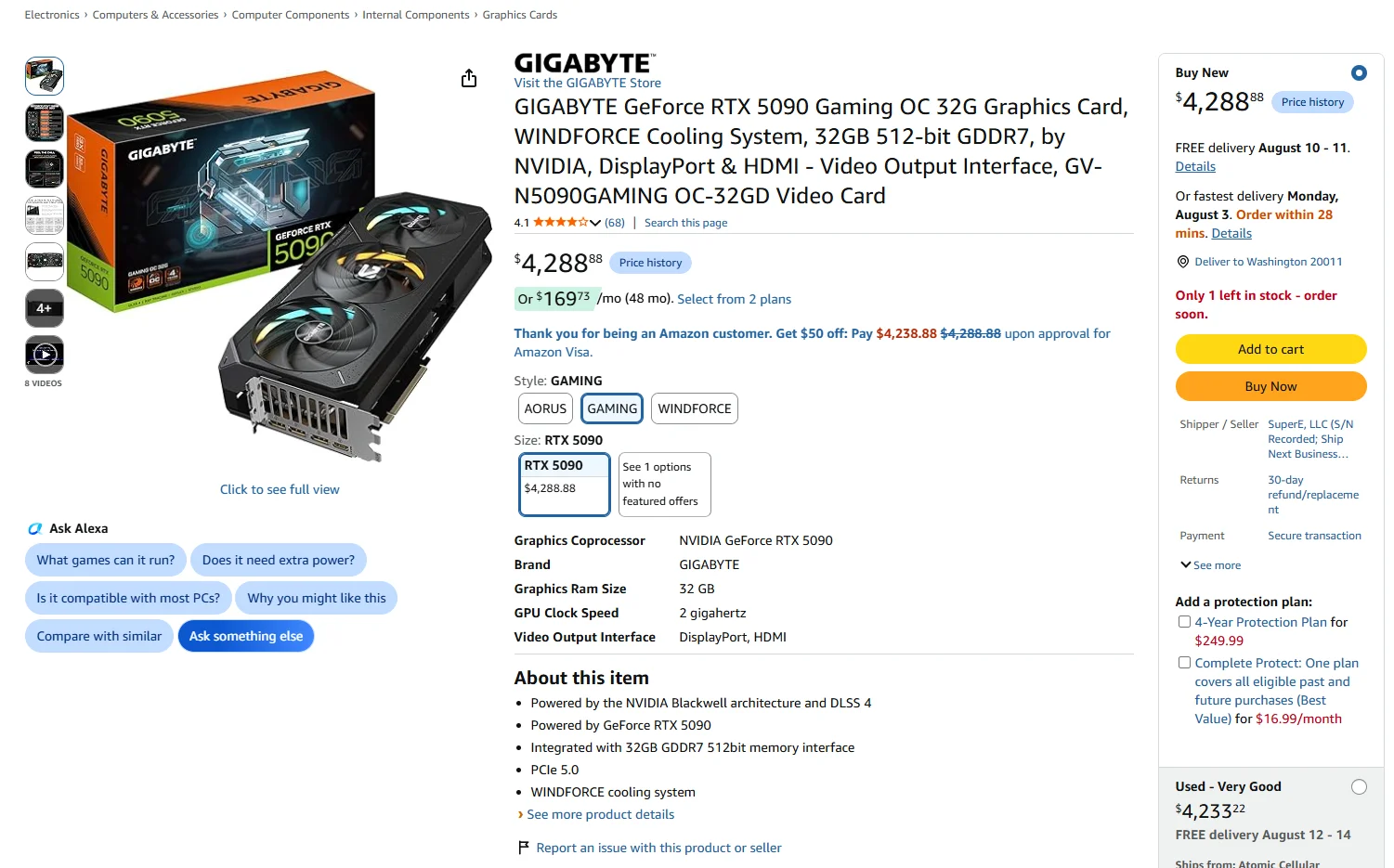 GPU prices for current-gen Nvidia and AMD