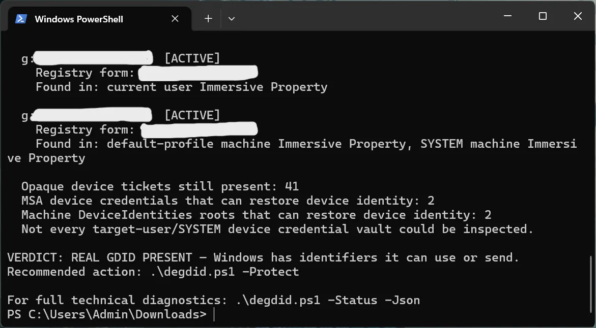 Running the deGDID script