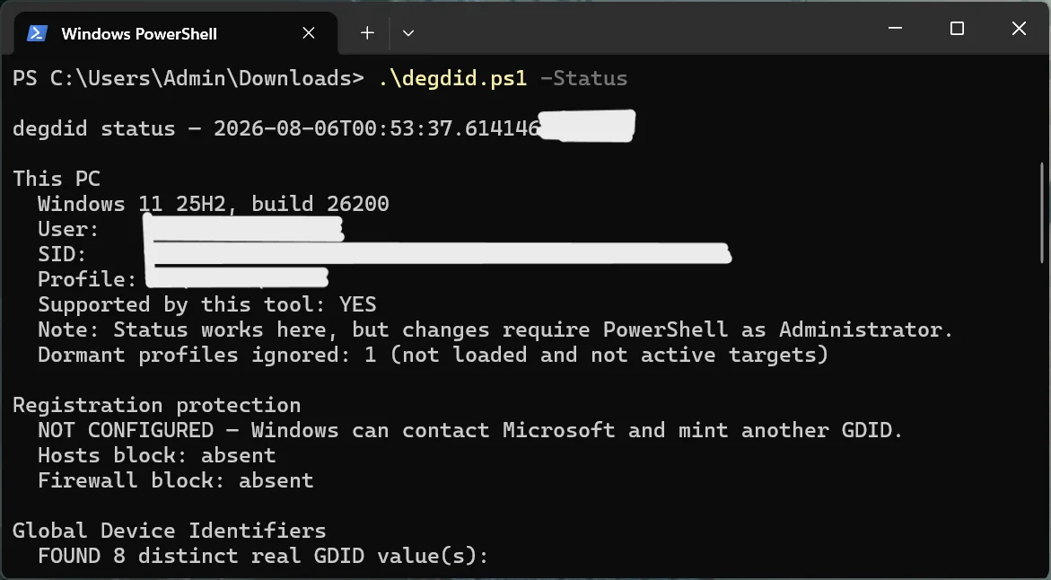 Running the deGDID script