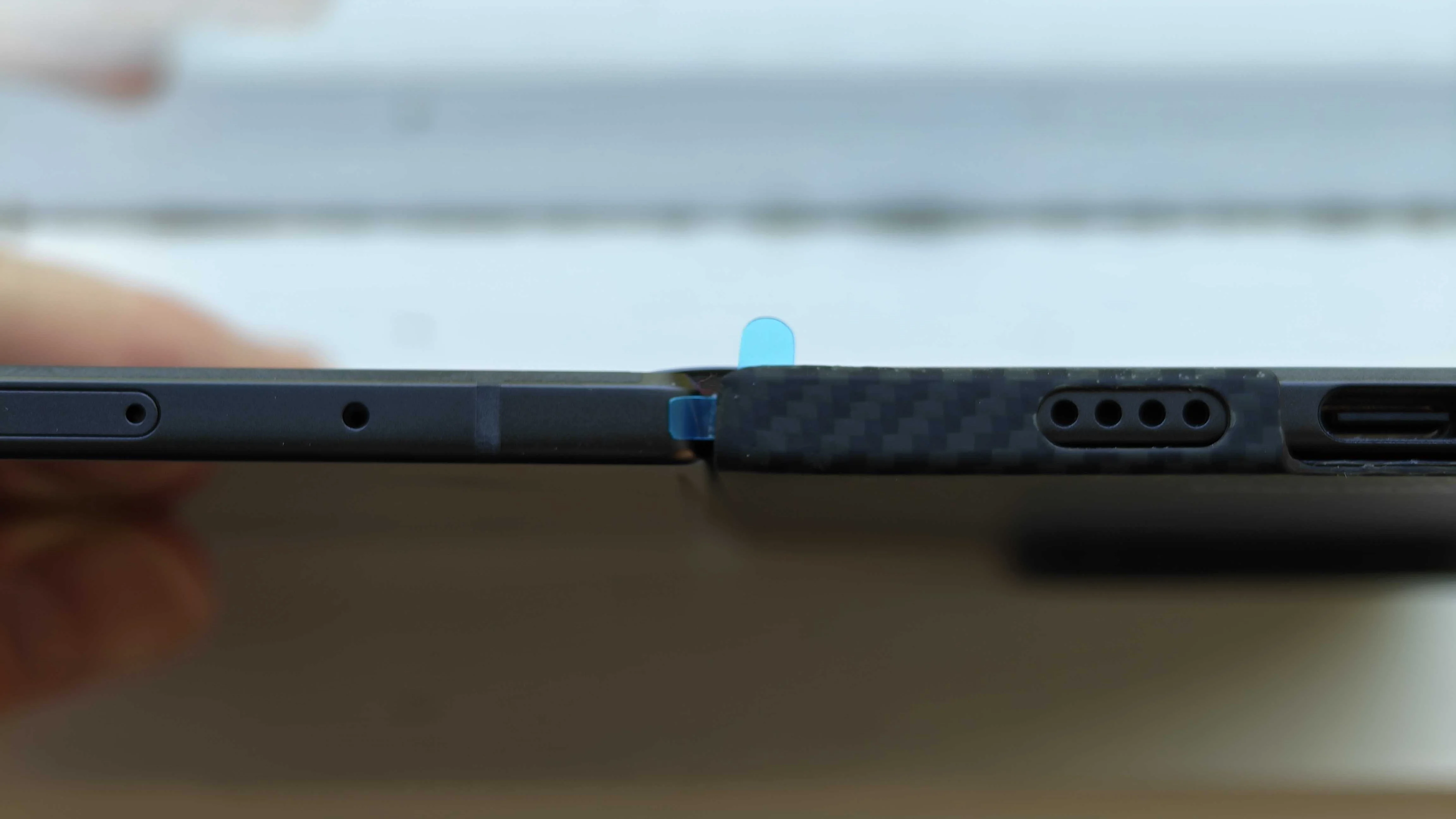 A Thinborne case on one half of the Google Pixel 11 Pro Fold