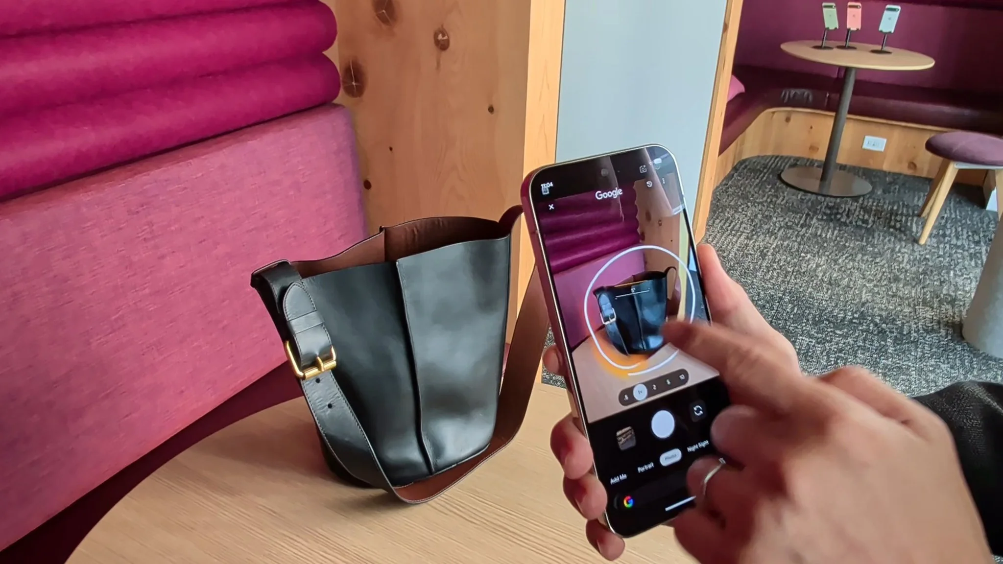 The new Circle to Search in Camera feature on the Google Pixel 11 Pro XL, as seen at the Made by Google 2026 event