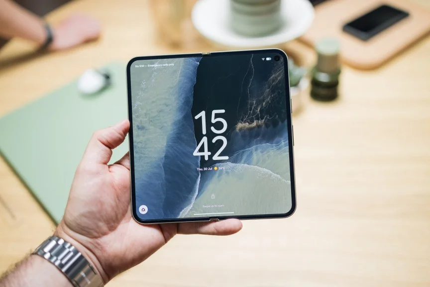 The Pixel 11 Pro Fold in olive