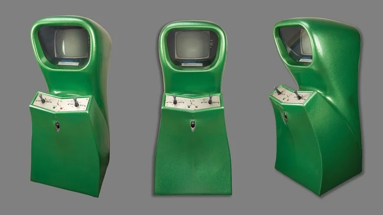 Computer Space arcade cabinet, two-player sparkly green edition.