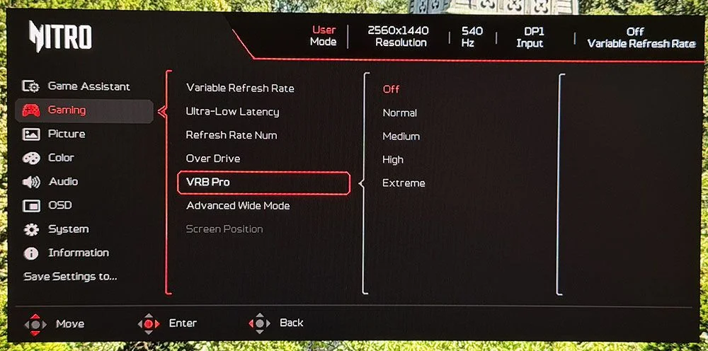 Acer Nitro XV273U F5