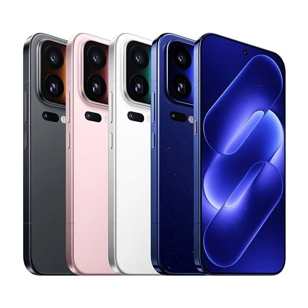 The Xiaomi 18 Pro in white, black, blue, and pink.